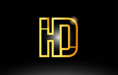 altın siyah alfabesi mektubu hd s d logo birlikte simgesi tasarım