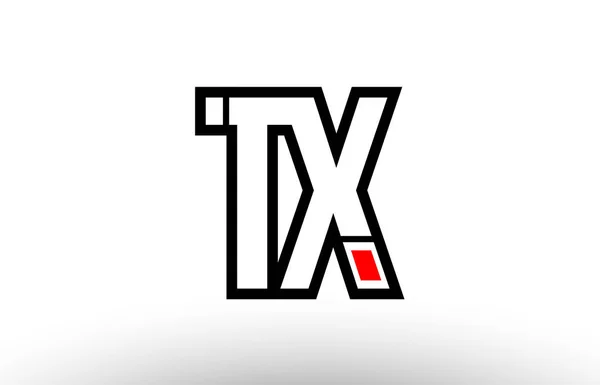 红色和黑色字母 tx t x 标志组合图标花样 — 图库矢量图片