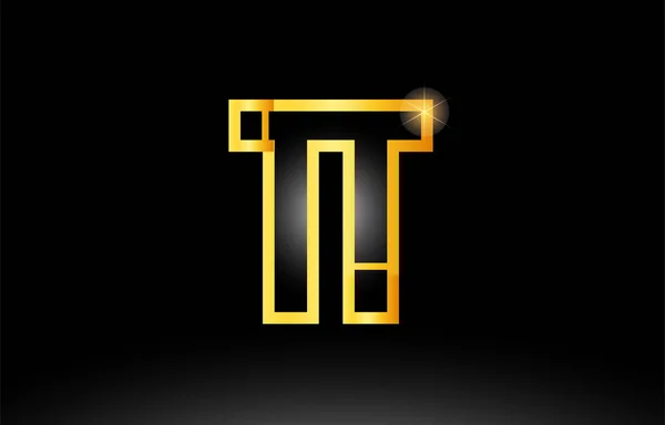 金色黑字母字母 tt t 标志组合图标设计 — 图库矢量图片