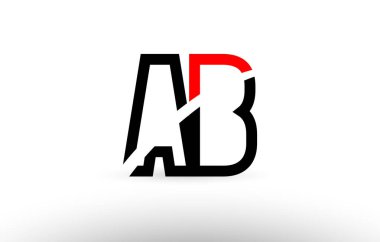 siyah beyaz Alfabe harf ab bir b logo simge tasarım
