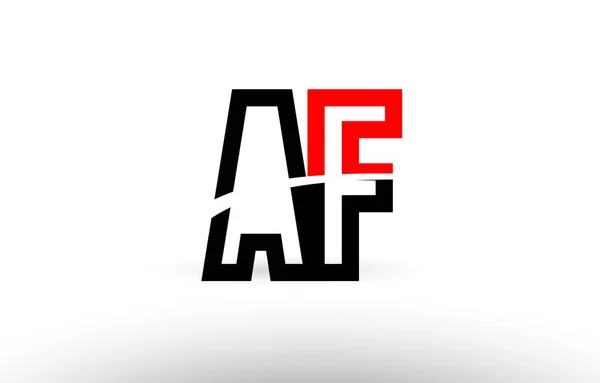 Černé bílé abeceda písmeno af f logo ikony designu — Stockový vektor