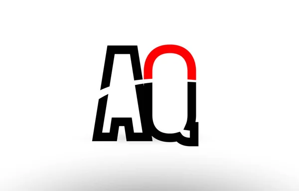 Black white alphabet letter aq a q logo icon design — Stock Vector