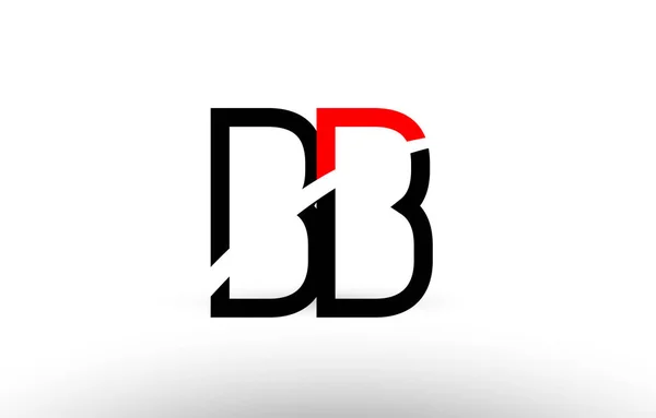 Negro blanco alfabeto letra bb b b logotipo icono de diseño — Vector de stock