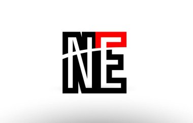 siyah beyaz Alfabe harf ne n e logo simge tasarım