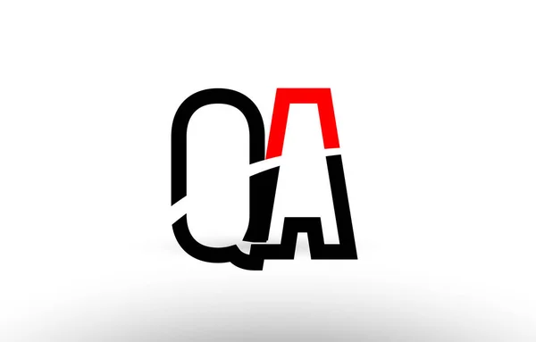Svart vit alfabetet brev qa q en logo ikon design — Stock vektor