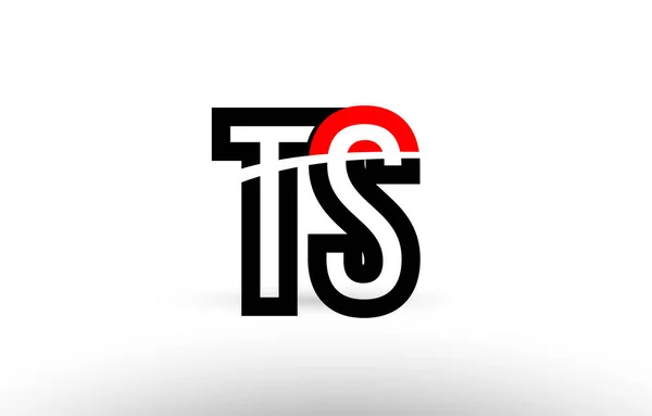 黑白色字母 ts t s 徽标图标设计 — 图库矢量图片