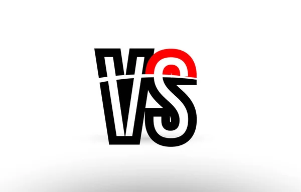 Schwarz weißes Alphabet Buchstabe vs v s Logo-Symbol-Design — Stockvektor