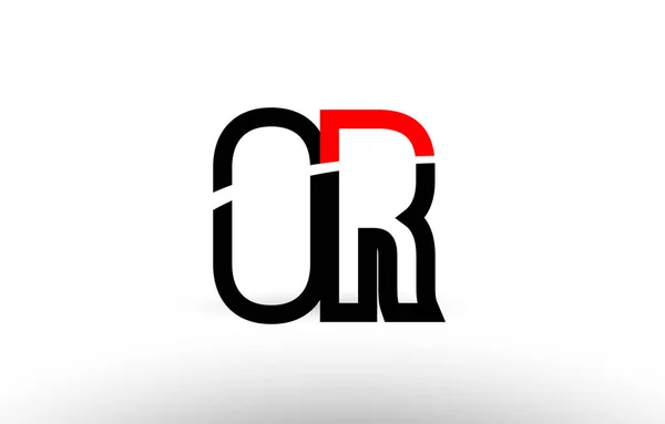 Schwarz weißes Alphabet Buchstabe oder o r Logo-Symbol-Design — Stockvektor