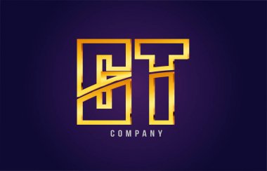 altın altın Alfabe harf gt g t logo birlikte simgesi tasarım