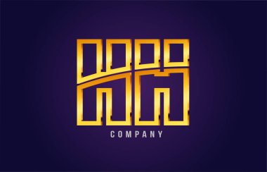 altın altın Alfabe harf hh s s logo birlikte simge tasarım