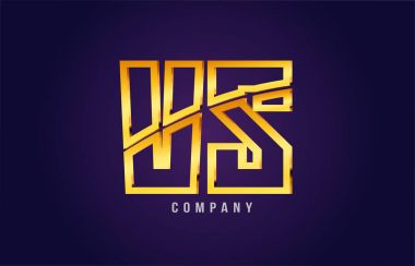 altın altın Alfabe harf vs v s logosu kombinasyonu simgesi tasarım
