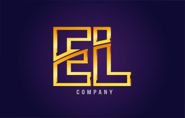 altın altın Alfabe harf el e l logo birlikte simgesi tasarım