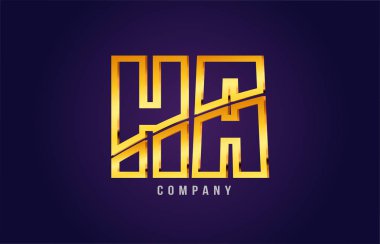 altın altın alfabe ha harfi h bir logo birlikte simgesi tasarım