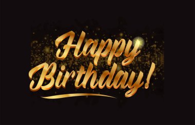  ışıltı ve glitter arka plan ile altın word metni