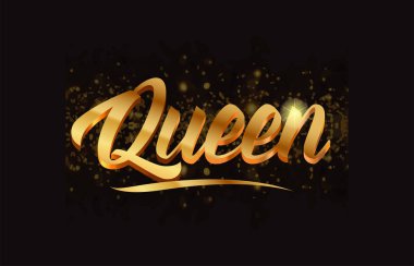  ışıltı ve glitter arka plan ile altın word metni