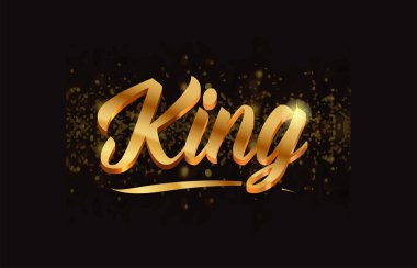  ışıltı ve glitter arka plan ile altın word metni