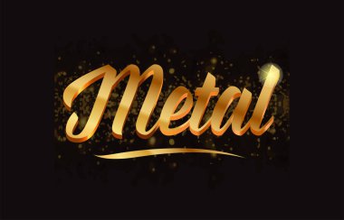  ışıltı ve glitter arka plan ile altın word metni