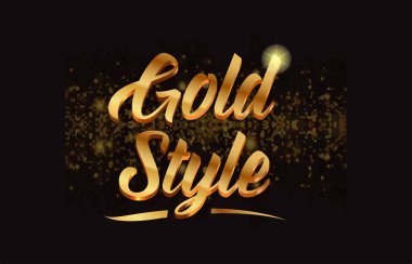  ışıltı ve glitter arka plan ile altın word metni