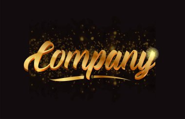  ışıltı ve glitter arka plan ile altın word metni