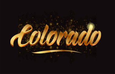  ışıltı ve glitter arka plan ile altın word metni