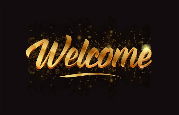  ışıltı ve glitter arka plan ile altın word metni