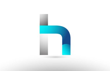 gri mavi Alfabe harf s logo 3d tasarım