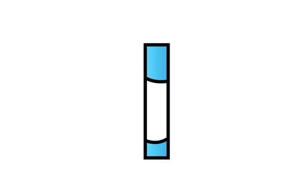 Black blue alphabet letter l logo company icon design — Stock Vector