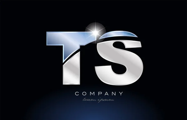 metal mavi Alfabe harf ts t s logosu şirket simgesi tasarım