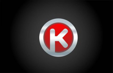 siyah siyah siyah metal K alfabesi harf logo tasarım simgesi f