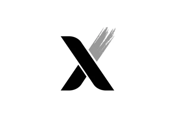 Schwarz-weißer Buchstabe x Grunge Alphabet Logo Design-Symbol für co — Stockvektor