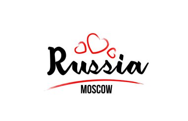 Rusya 'nın kızıl kalbi ve başkenti Moskova kreatisi