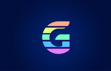 Şirket logosu des için renkli alfabe harfi G 'nin tasarımı