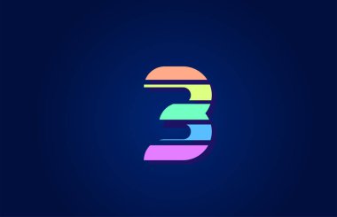 Şirket logo simgesi tasarımı için 3 numaralı rengin tasarımı