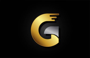Şirket simgesi logosu tasarımı için altın ya da altın alfabe harfi G