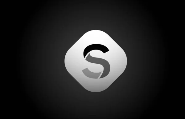 Ábécé fekete fehér S betű logó ikon cég design — Stock Vector