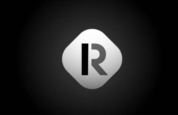 알파벳 블랙 R 글자 로고 회사 디자인을 위한 아이콘 — 스톡 벡터