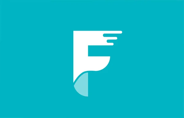 Alfabet letter F groen wit pastel kleur voor bedrijfsicoon logo — Stockvector