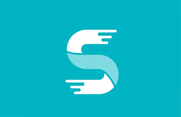 Alfabeto lettera S verde bianco pastello per l'azienda icona logo — Vettoriale Stock