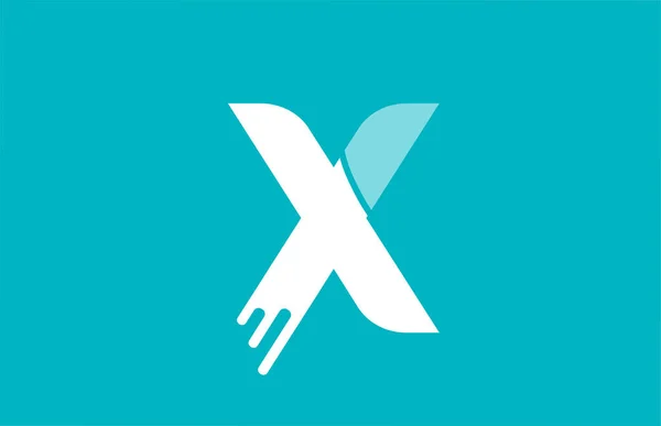 Alfabetet bokstav X grön vit pastell färg för företag ikon logotyp — Stock vektor