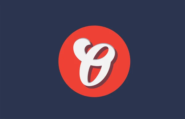 O orange cercle blanc alphabet lettre logo pour l'icône de l'entreprise desi — Image vectorielle