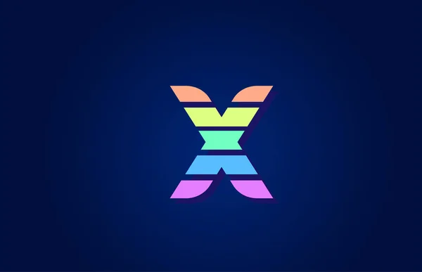 Návrh barevné abecedy písmeno X v pro ikonu loga společnosti des — Stockový vektor