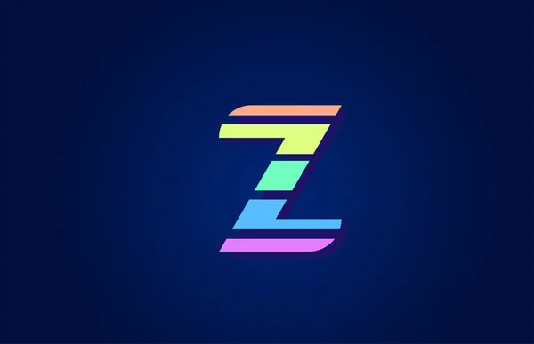 Conception de la lettre alphabet de couleur Z po pour logo de l'entreprise icône des — Image vectorielle