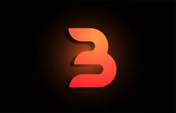 B oranje zwart logo letter alfabet voor bedrijfsicoon ontwerp — Stockvector