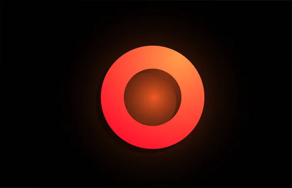 O alfabeto da letra do logotipo preto laranja para o projeto do ícone da empresa — Vetor de Stock