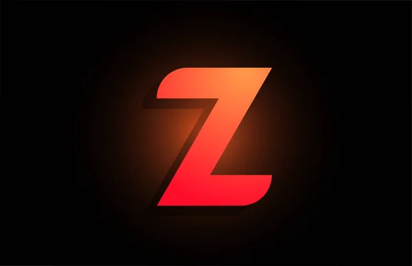 Z arancione nero logo lettera alfabeto per la società icona di design — Vettoriale Stock