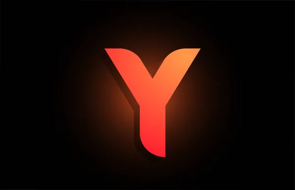 Abeceda s oranžovým černým logem pro firemní design ikon — Stockový vektor