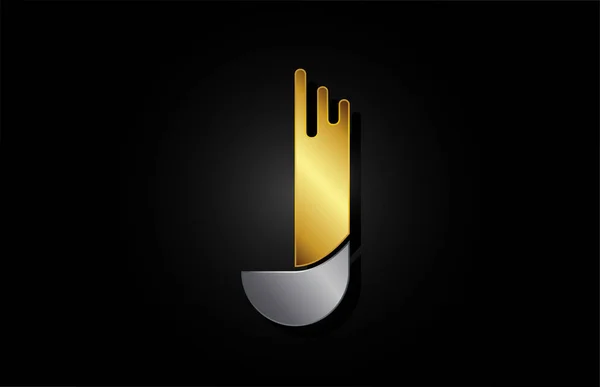 Золота або золота літера J для дизайну логотипу компанії — стоковий вектор