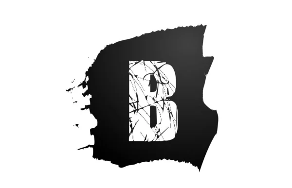 Lettre B logo grunge alphabet cassé pour la conception de l'icône de l'entreprise — Image vectorielle