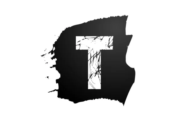 Buchstabe t logo grunge gebrochenes Alphabet für Firmen-Icon-Design — Stockvektor