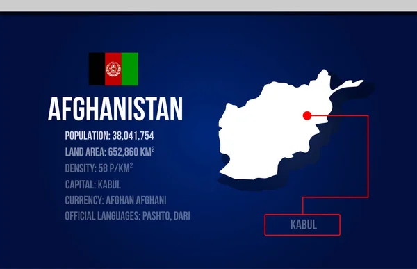 Afganistan kraj infografika z flaga i mapa twórczy projekt — Wektor stockowy